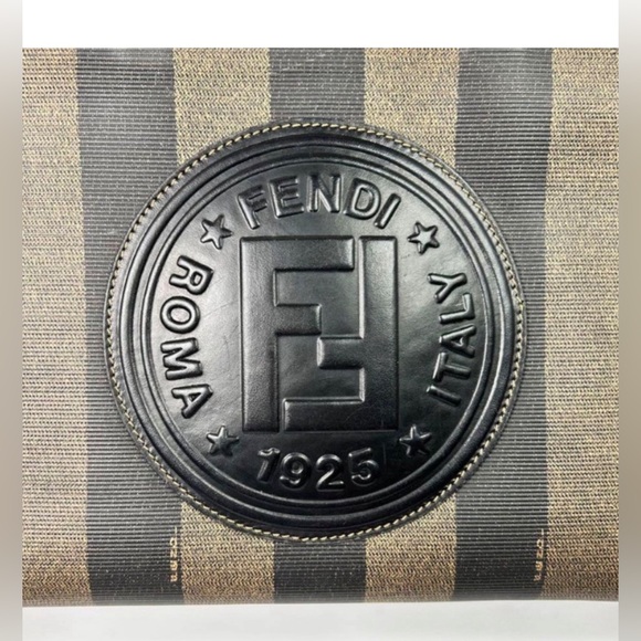 FENDI Roma Pequin Mini Tote Bag Vintage Including Entrupy COA - Picture 8 of 10